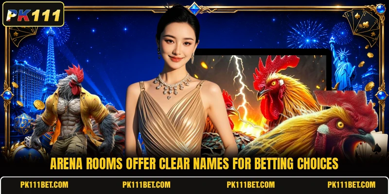 Arena rooms offer clear names for betting choices