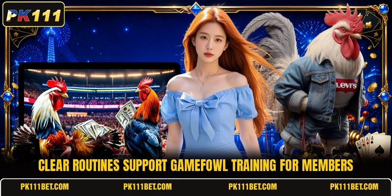 Clear routines support Gamefowl Training for members