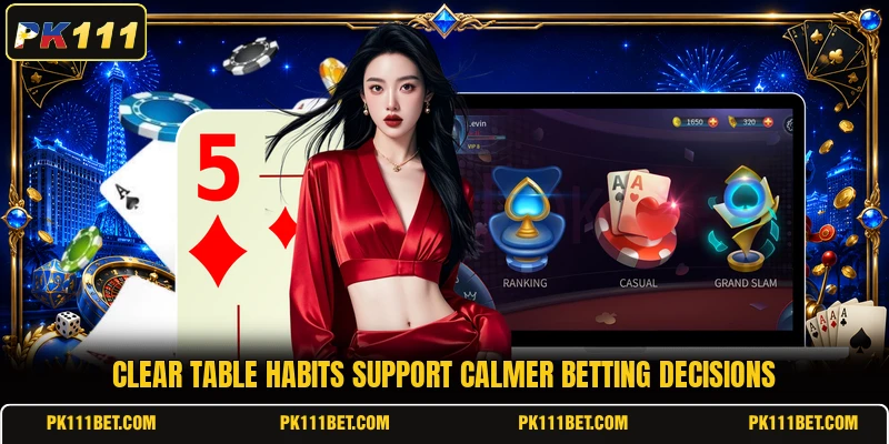 Clear table habits support calmer betting decisions