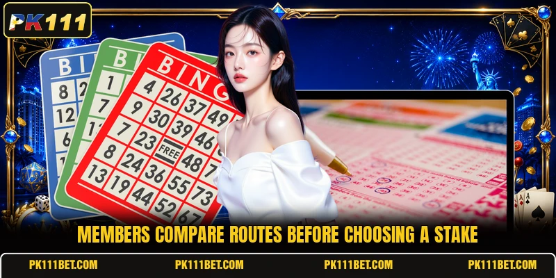 Members compare routes before choosing a stake