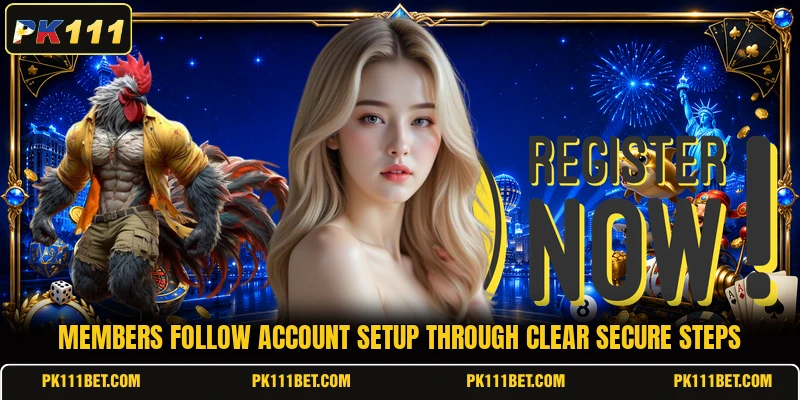 Members follow account setup through clear secure steps Members follow account setup through clear secure steps