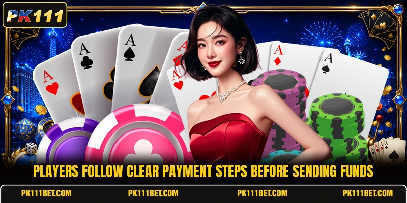 Players follow clear payment steps before sending funds Players follow clear payment steps before sending funds