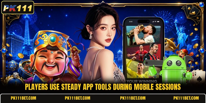 Players use steady app tools during mobile sessions