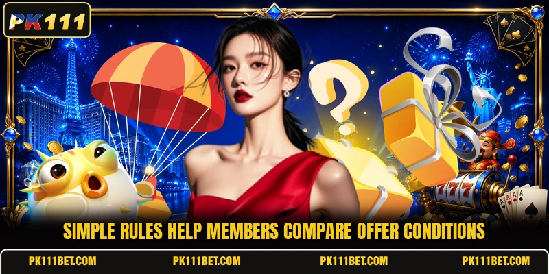 Simple rules help members compare offer conditions