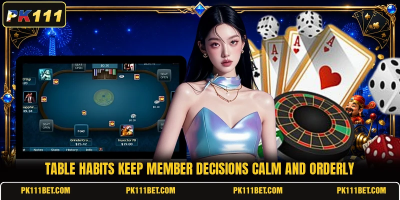 Table habits keep member decisions calm and orderly